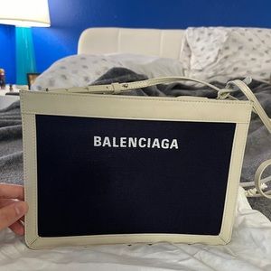 Navy Pouch With Strap